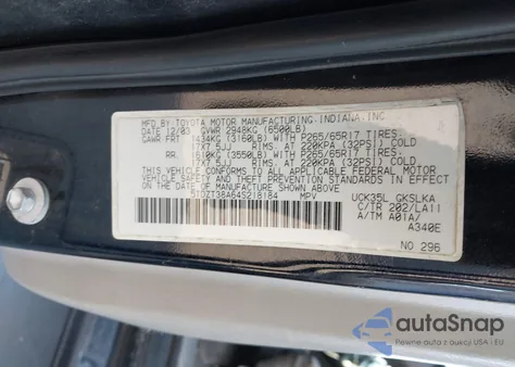 2004 Toyota Sequoia Limited V8 из США, поврежденный, VIN 5TDZT38A64S218184